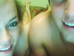 Young couple fucking using sex toy in front of webcam